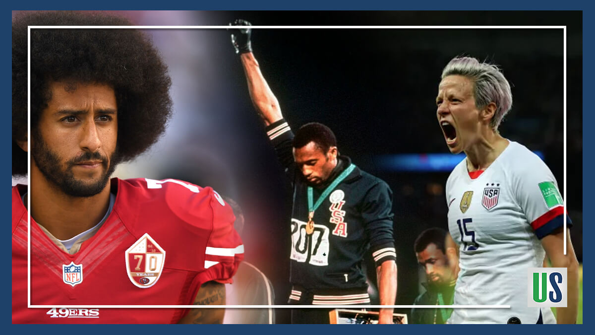 Sports and Politics shut up and dribble Colin Kaepernick John Carlos, Meagan Rapinoe