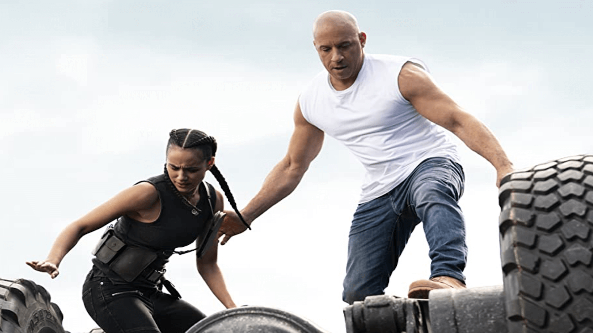 Vin Diesel and Nathalie Emmanuel in F9