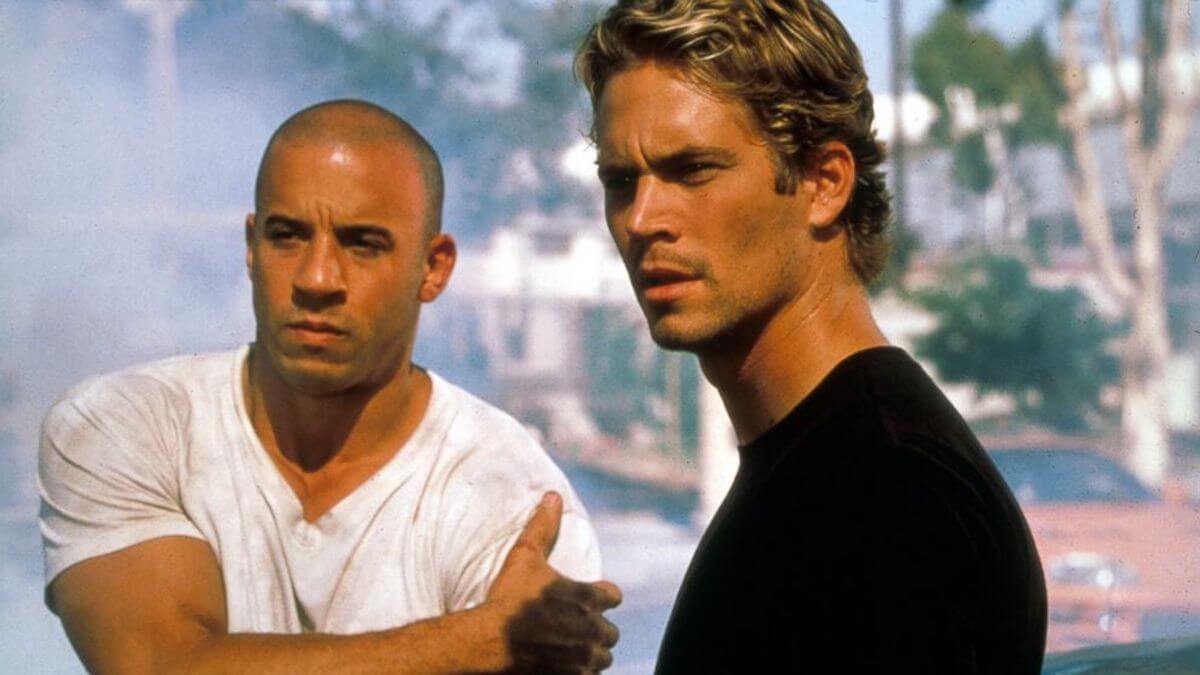 Vin Diesel and Paul Walker in The Fast and the Furious _ Universal